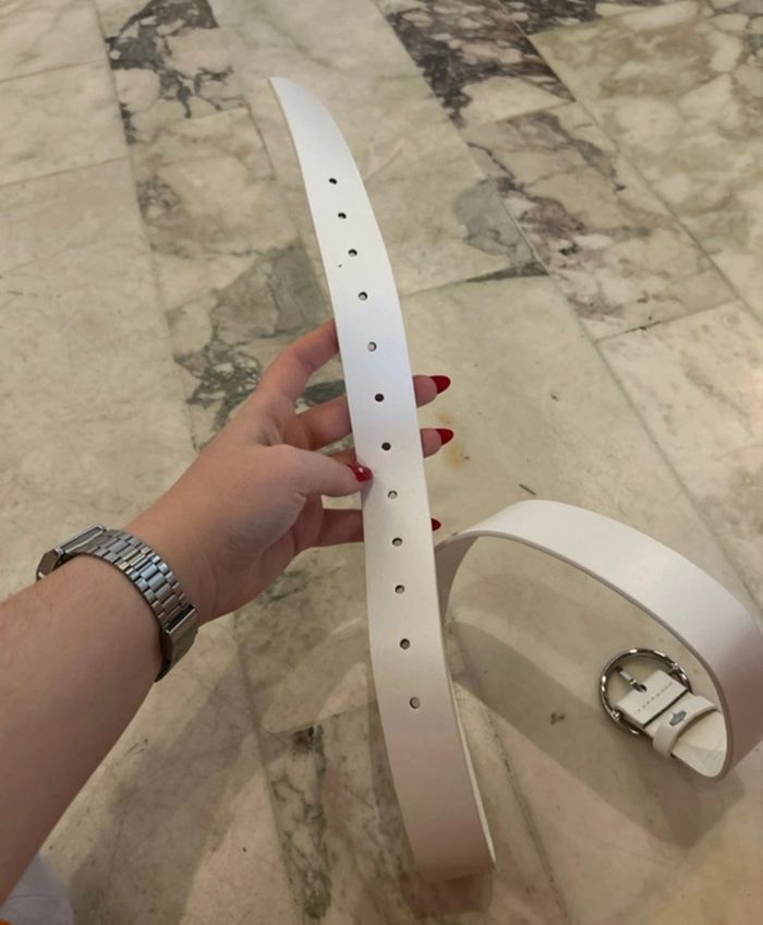 Ceinture blanc et argent – Taille unique - Neuve sans étiquette