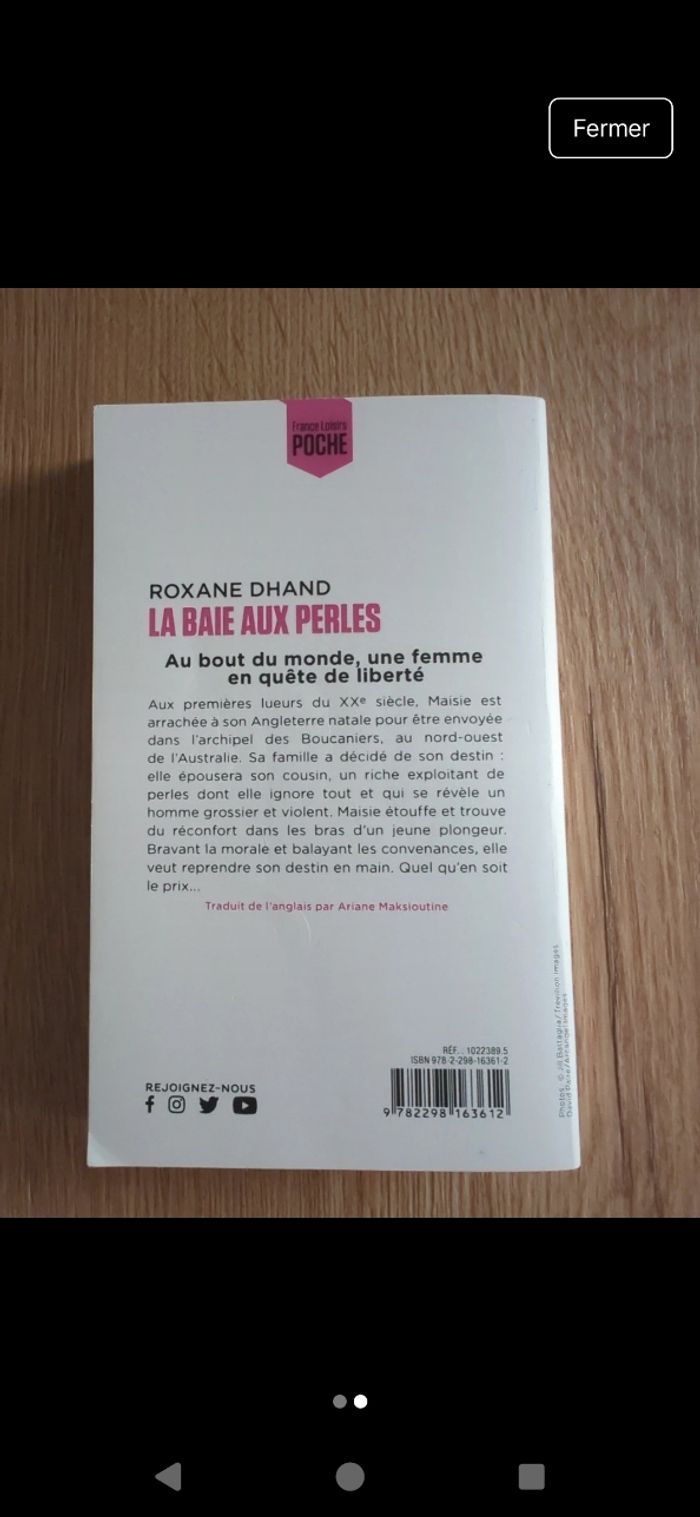 Livre la baie aux perles Roxane dhand. - photo numéro 2