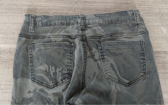Jean slim camouflage gris Denim&Co femme taille 36 très bon état - photo numéro 6