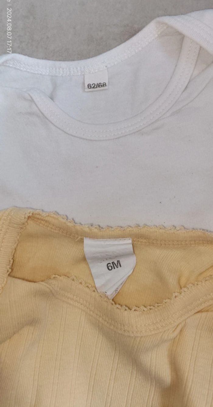 Lot de 2 bodies manches courtes mixtes - 6 mois - photo numéro 6