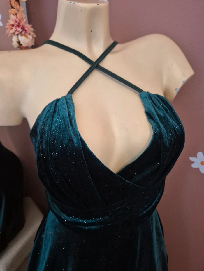 Robe pailleté verte L - photo numéro 2