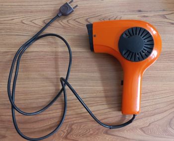 Sèche-cheveux vintage orange - Fonctionne parfaitement !