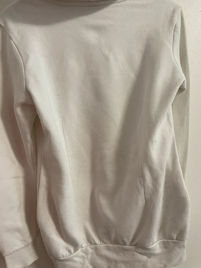 Sweat long Adidas crème poche kangourou - photo numéro 5