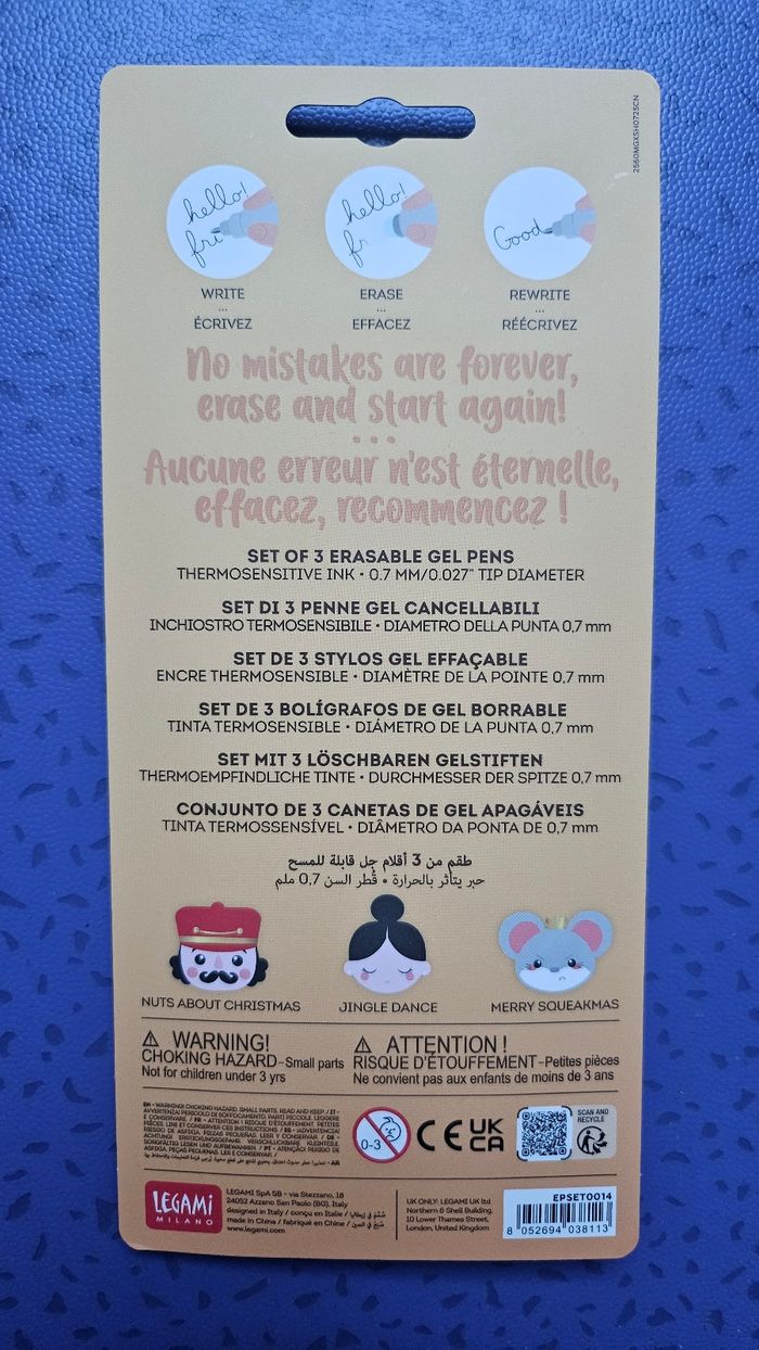 Set 3 Stylos Noël 2025 LEGAMI - photo numéro 2