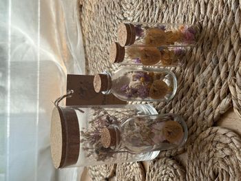 Bocaux en verre fleurs séchées