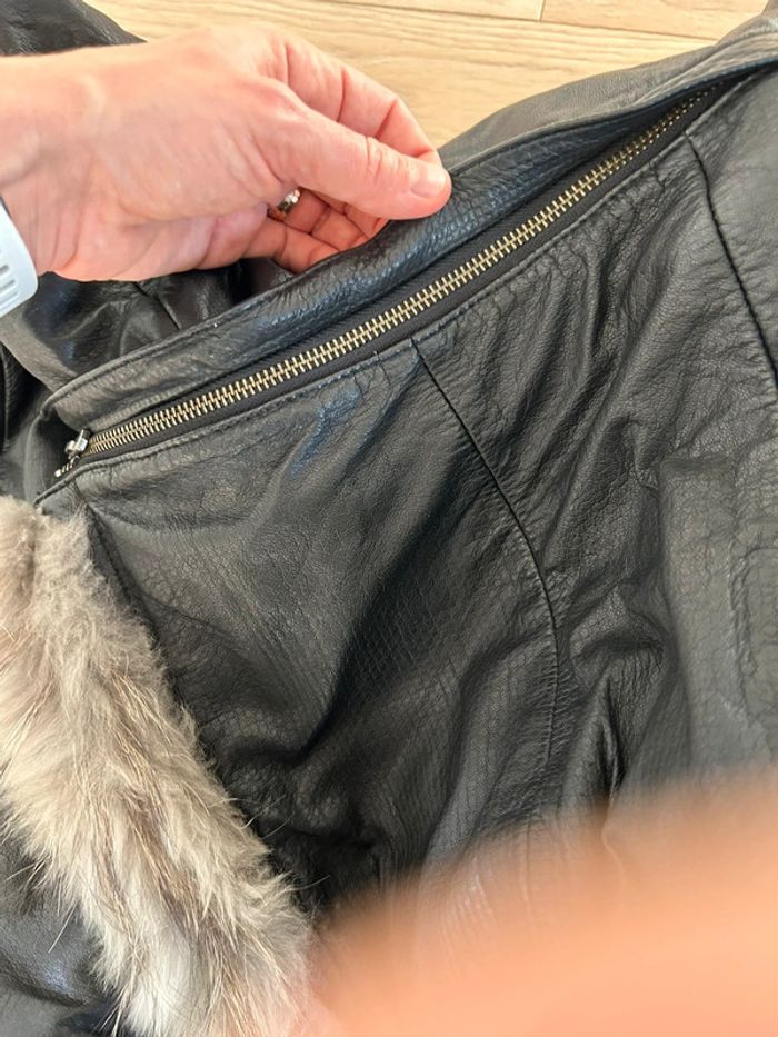 Blouson cuir hiver IKKS L - photo numéro 9