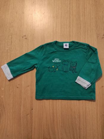Tee-shirt ML Petit Bateau 12 mois