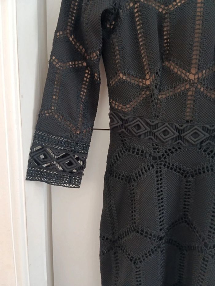 Robe midi noire guipure taille 34 - photo numéro 3