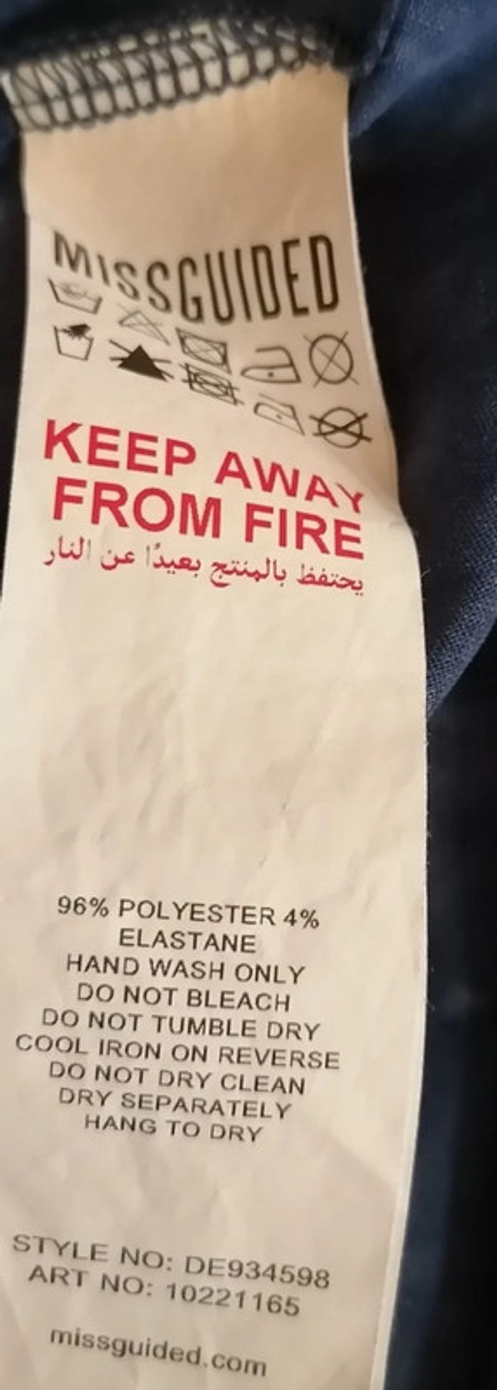 Robe à une manche bleu roi et noir taille 42 Missguided - photo numéro 10