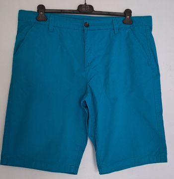 Bermuda turquoise vif en 100 % coton