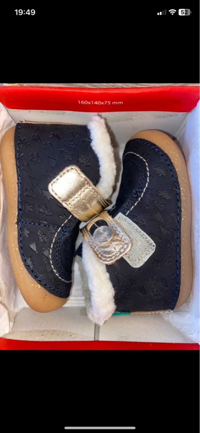 Bottines Kickers marine doublées fourrure T20