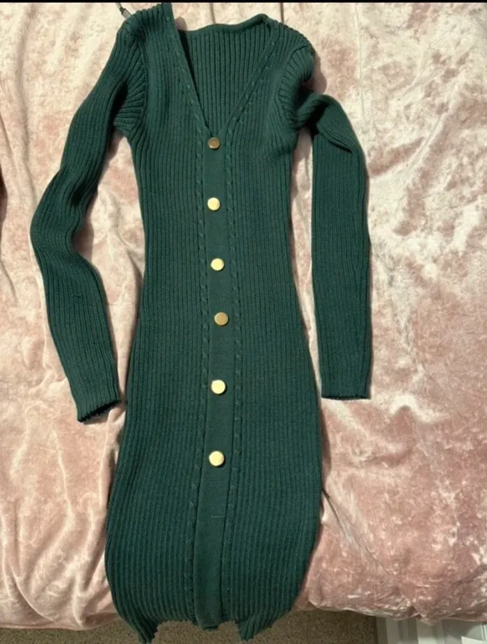 Robe pull vert sapin - photo numéro 4