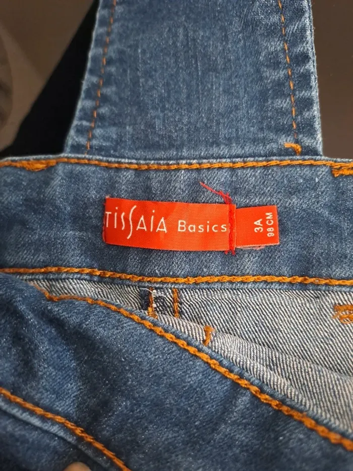 Salopette robe en jean 3 ans - photo numéro 3