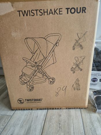 Pousette twistshake avec housse de pluie neuve