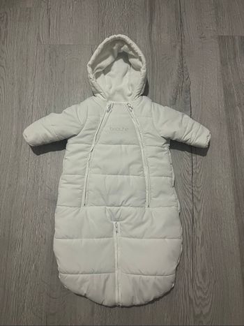 Combinaison à capuche blanche bébé Brioche – 0/3 mois