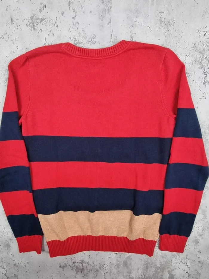 Sweat col rond Tommy Hilfiger tricolore – Taille M Femme (mesures en photos) - photo numéro 4