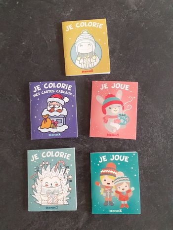 Lot 5 petits livres d'activités et de coloriages