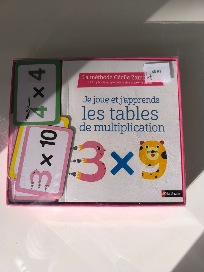 Cartes table de multiplication