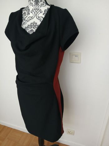 Robe bicolore Kookai noir et bordeaux T.40