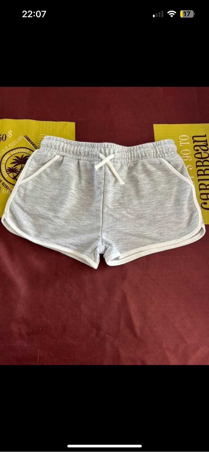 Short été léger court gris