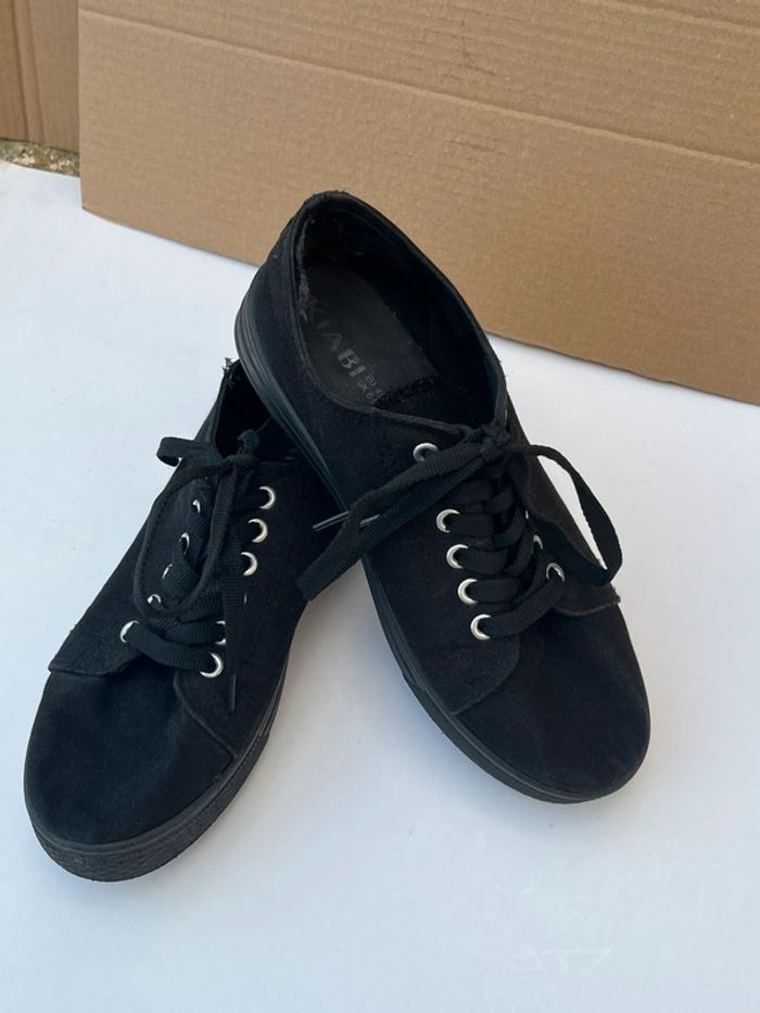 Chaussures baskets de villes noir avec plateforme - photo numéro 7