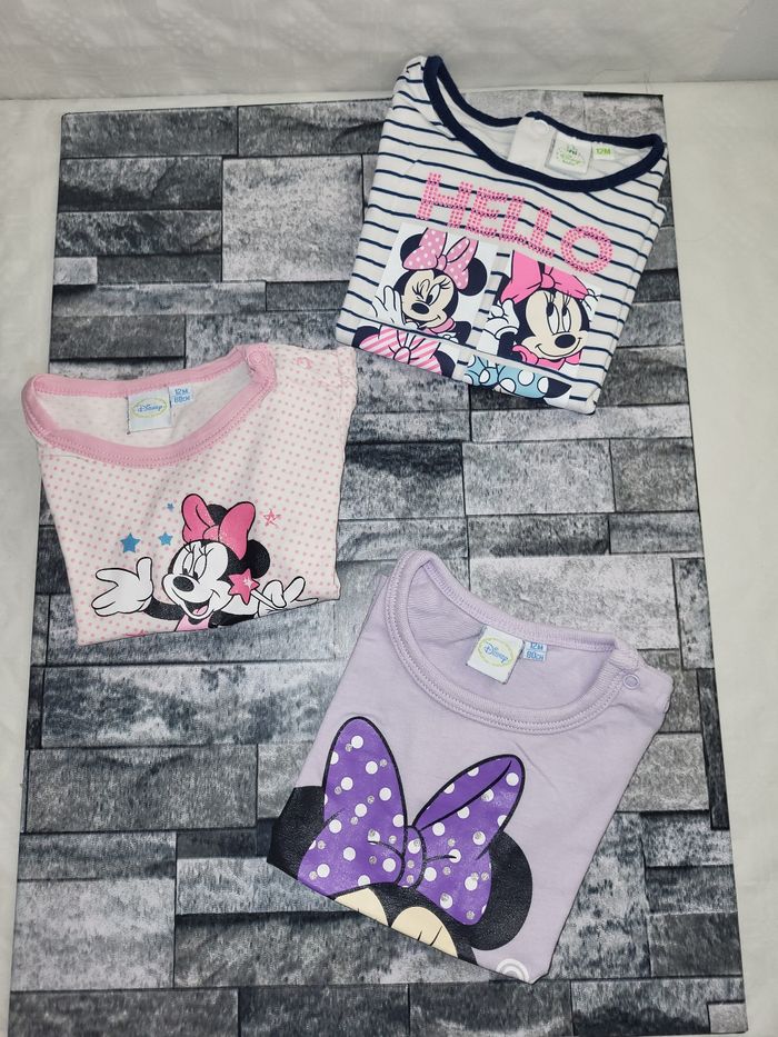 Lot 3 pièces Minnie 12 mois Disney