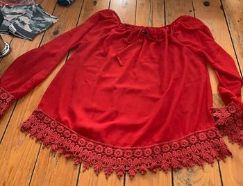 Haut rouge femme T38