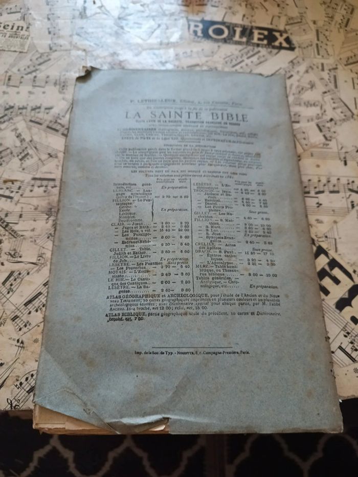 La Sainte Bible Les Paralipomènes édition Lethielleux 1883 - photo numéro 3