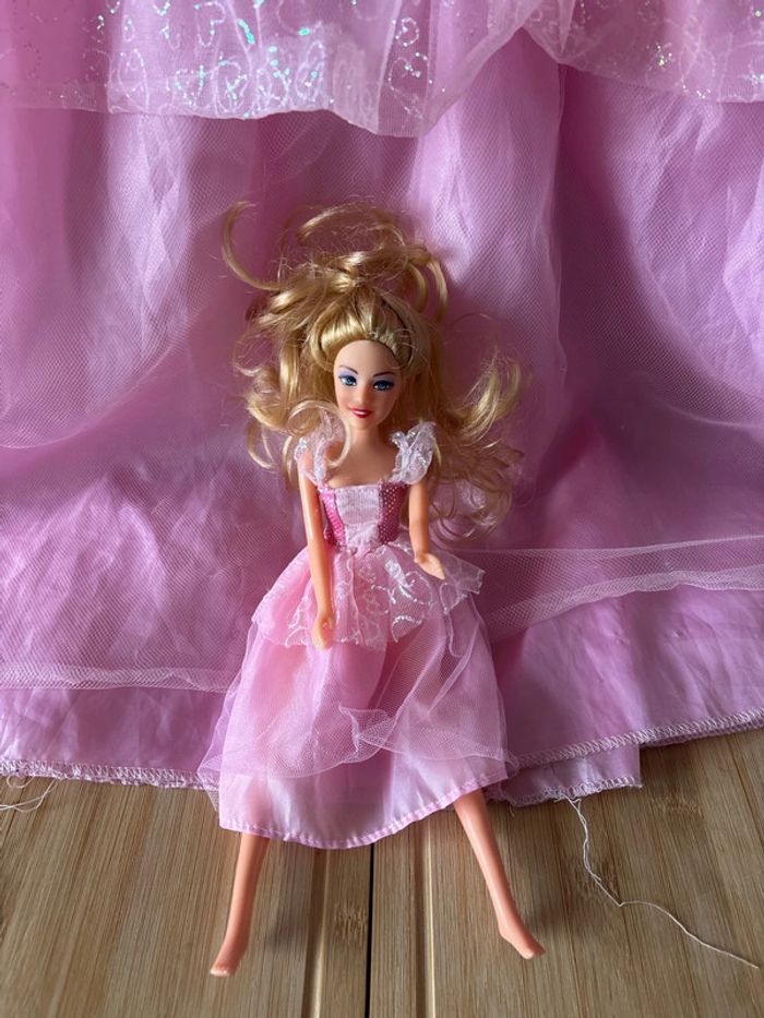 Déguisement fille princesse avec poupée 3-6ans - photo numéro 2