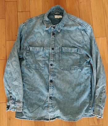 Chemise en jean bleu pour homme taille M