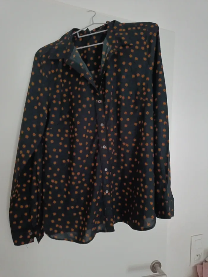 Chemise manches longues noir et oeil orange Desires M - photo numéro 5