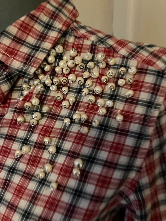 Chemisier carreaux détails bijoux 36 - photo numéro 2