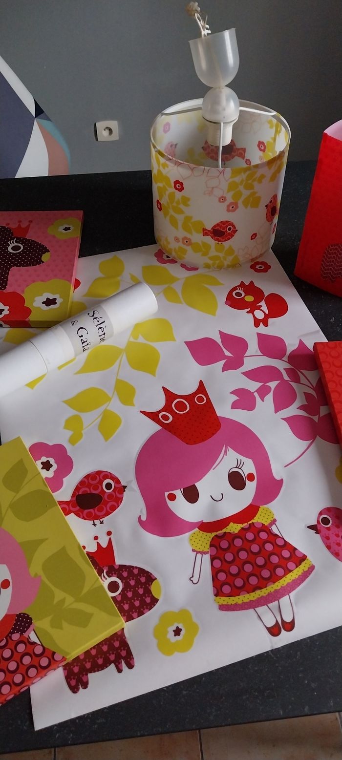 Lot Selene et gaia : cadres,  stickers, lampe, lustre - photo numéro 3