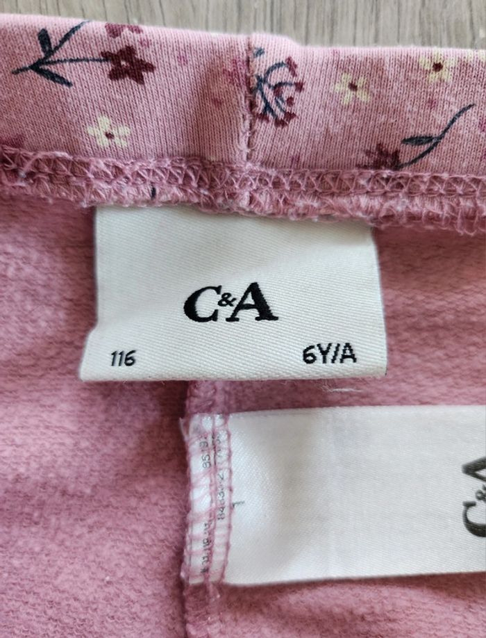 Legging rose fleur fille 6 ans - photo numéro 3
