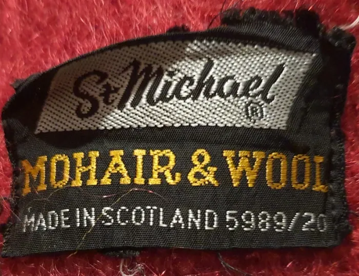 Très beau et chaud châle Vintage "St Michael" Mohair et laine - photo numéro 5