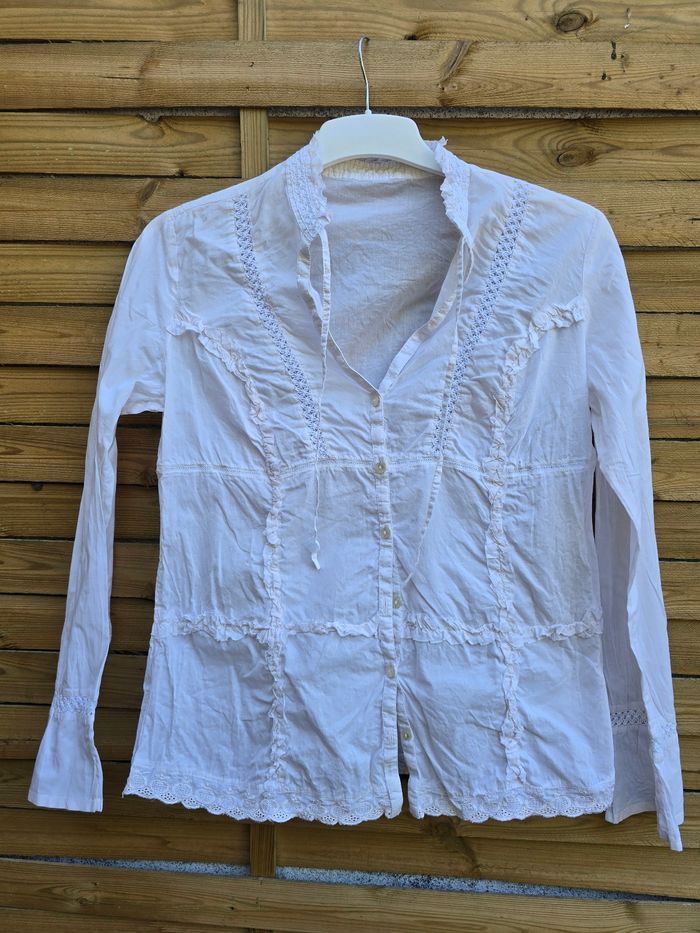 Chemisier brodé 🍒vintage 90🍒taille 38/40 - photo numéro 3