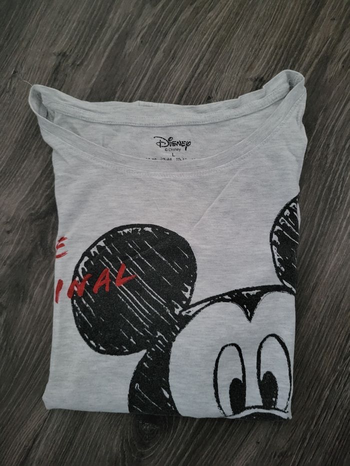T shirt gris mickey - photo numéro 3