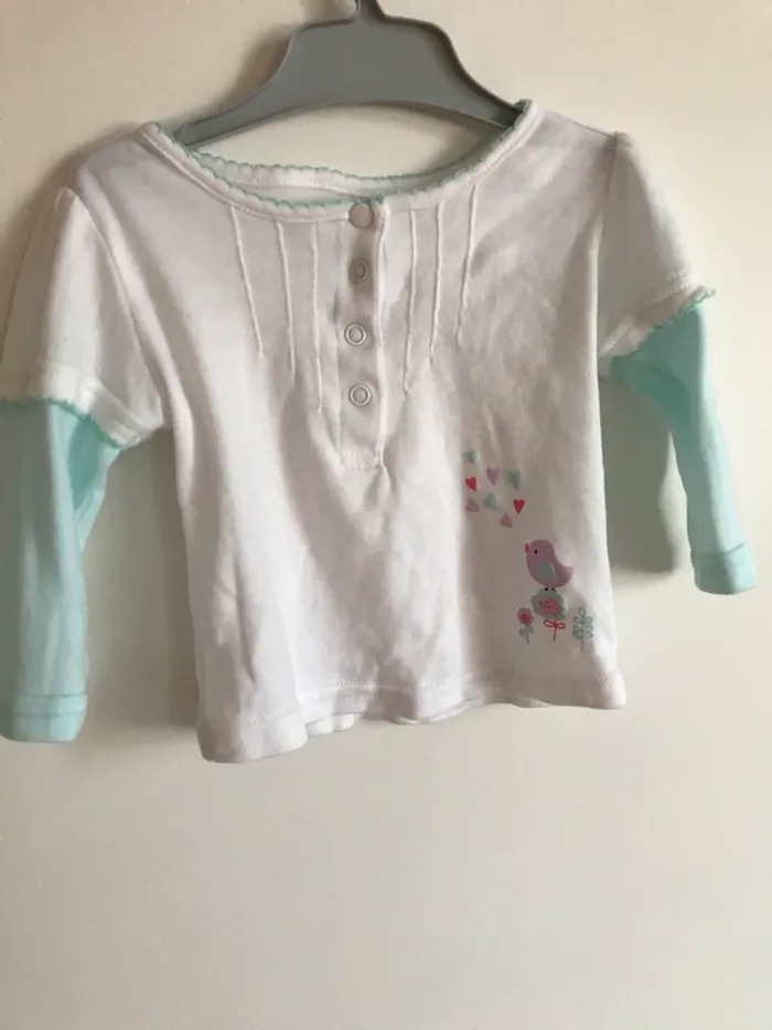 T shirt manches longues 6 mois neuf