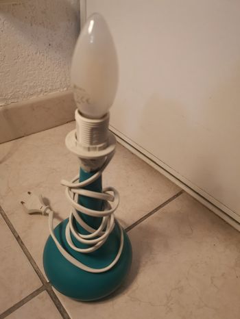 Lampe de chevet tactile turquoise 