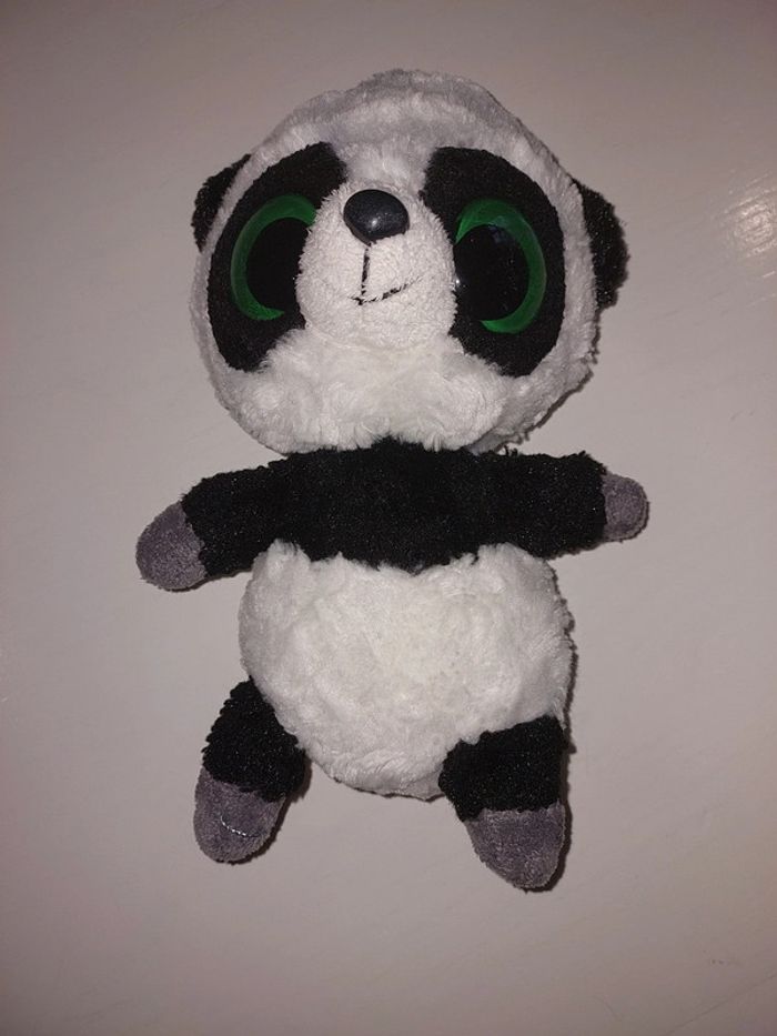 Peluche Panda aux grands yeux verts - photo numéro 2