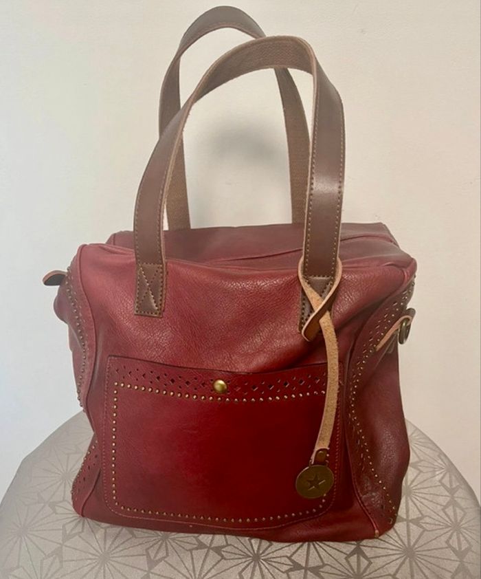 Sac à main mandoline bordeaux - photo numéro 2