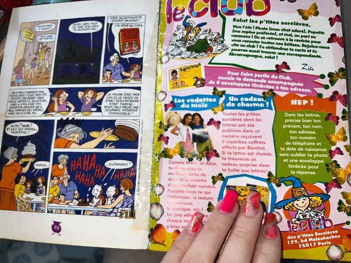 Livre bouquin lecture fille 8 - 12 ans les ptites sorcières vintage année 2000 magasine - photo numéro 6