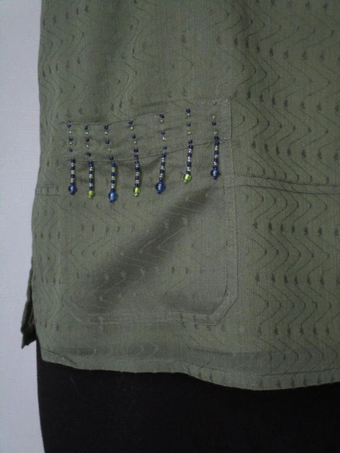 Blouse kaki Jac Jac 38/40 NEUVE - photo numéro 4