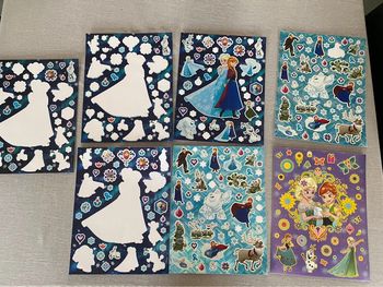 Lot de stickers Ana et Elsa la reine des neiges bricolage  loisirs créatif