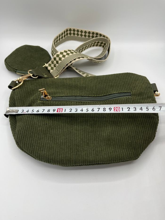 Sac banane bandoulière velours - photo numéro 6