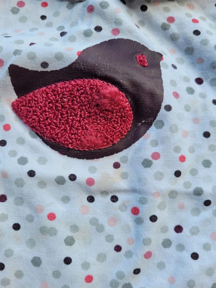 Ensemble Obaïbi, pantalon velours peau de pêche gris/violet, et haut manches longues, 18 mois - photo numéro 11