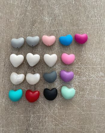 Perle silicone cœur