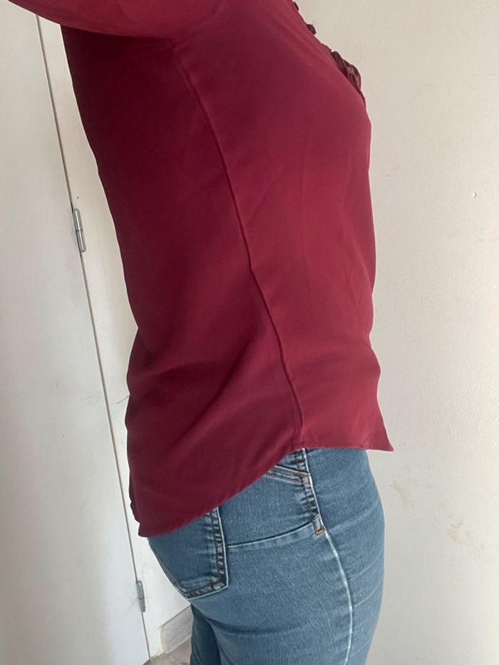 Très jolie blouse bordeaux femme 38 - photo numéro 2