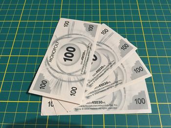 Lot x4 billet de 100 pièce détachée Monopoly Duel Masters Hasbro Parker Wizards #A64