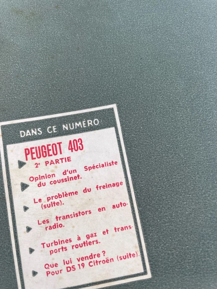 Peugeot 403 collection revue technique - photo numéro 2